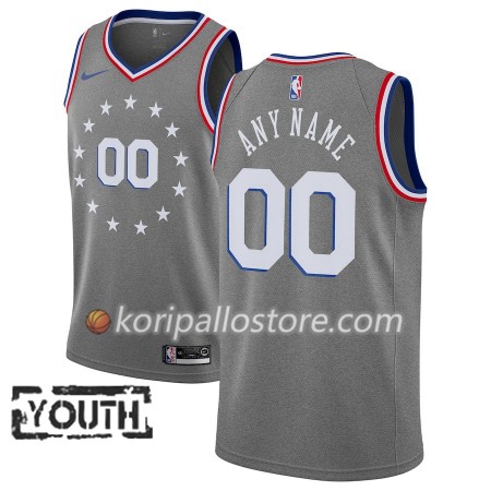 Philadelphia 76ers Custom 2018-19 Nike City Edition Harmaa Lasten Pelipaidat Swingman
